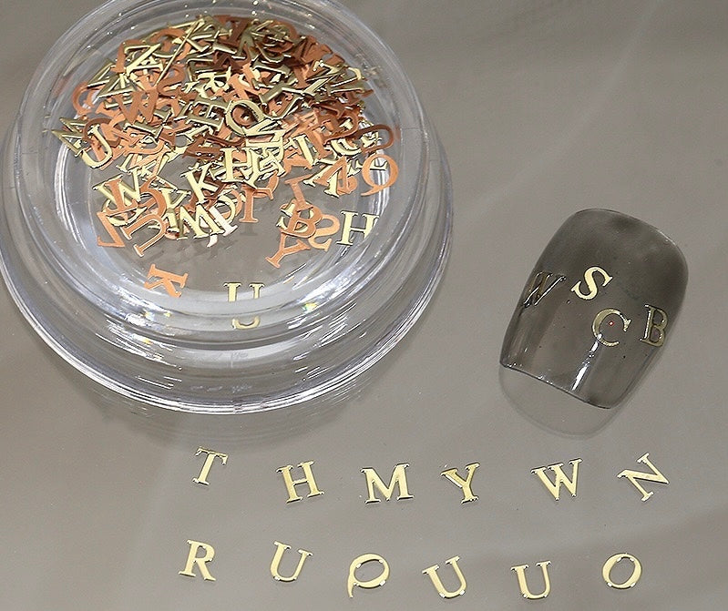 Flat Easy Alphabet Nail Decoration H116