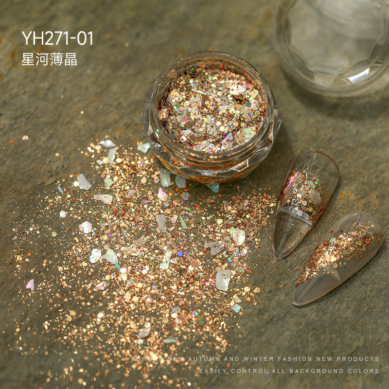 Nail Glitter in Magic Gold - J11