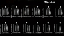 Load image into Gallery viewer, 240pcs XXS Extra Short Coffin Gel Nail Tips - YS174

