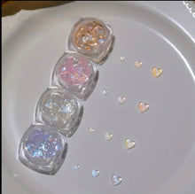 Load image into Gallery viewer, 4pcs set Aurora Love  sparking 3D Hearts - H6789
