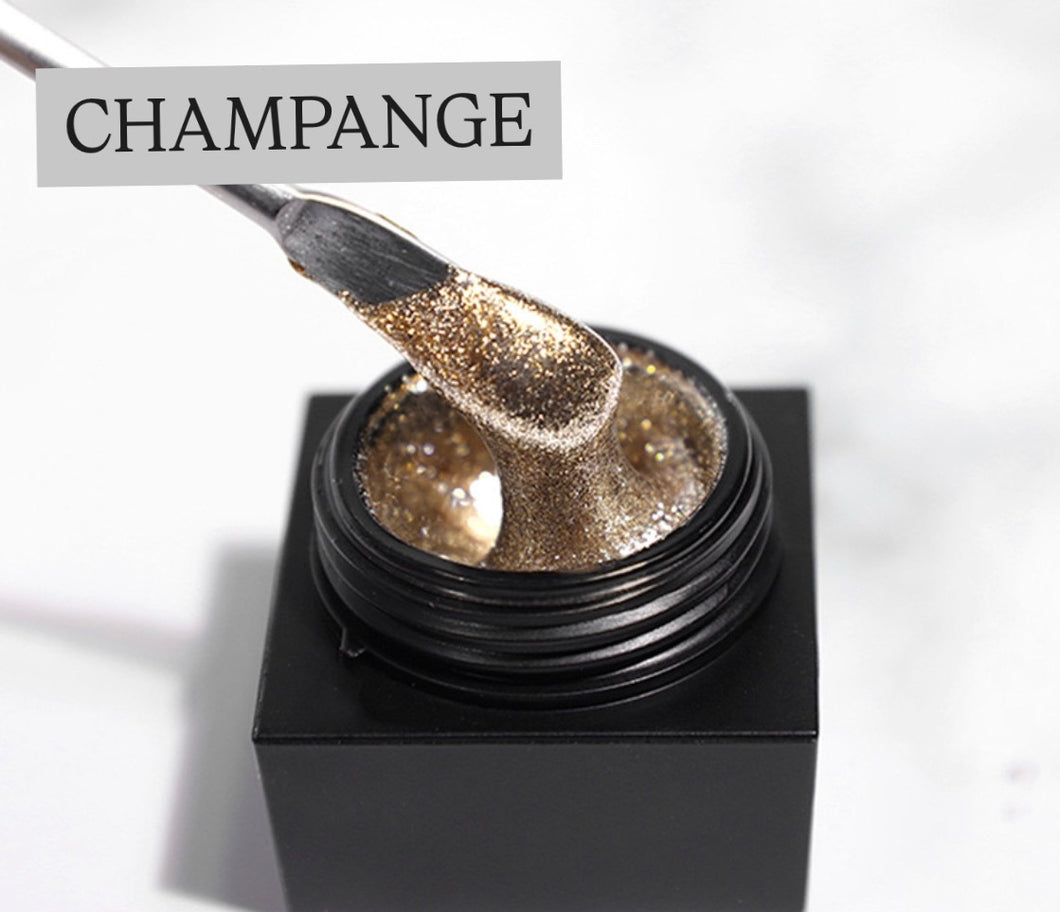 Shiny Platinum Nail Art Gel- Champagne