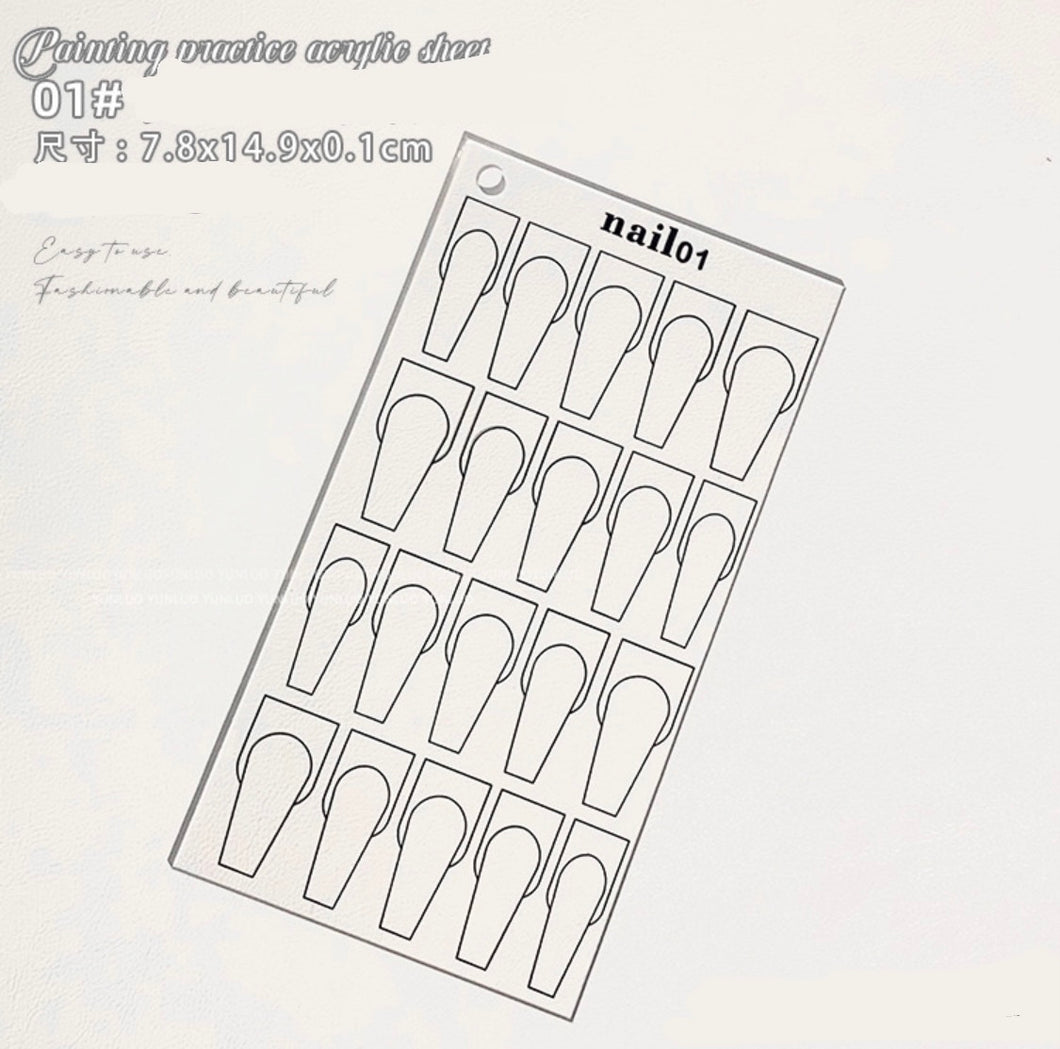 4pcs Set Nail Art Drawing Practice palette