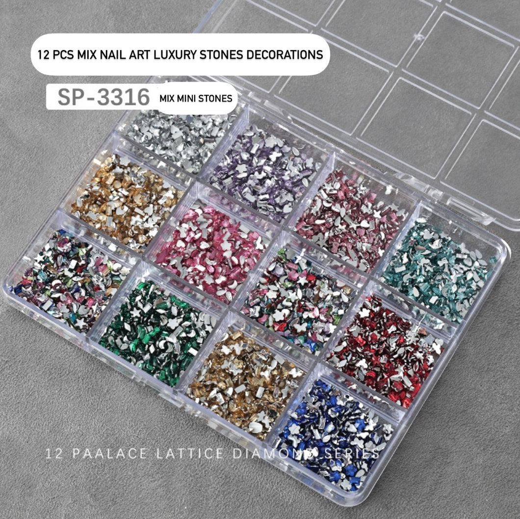Nail art MINI Stones Mix Colour Luxury Bridal Accessories