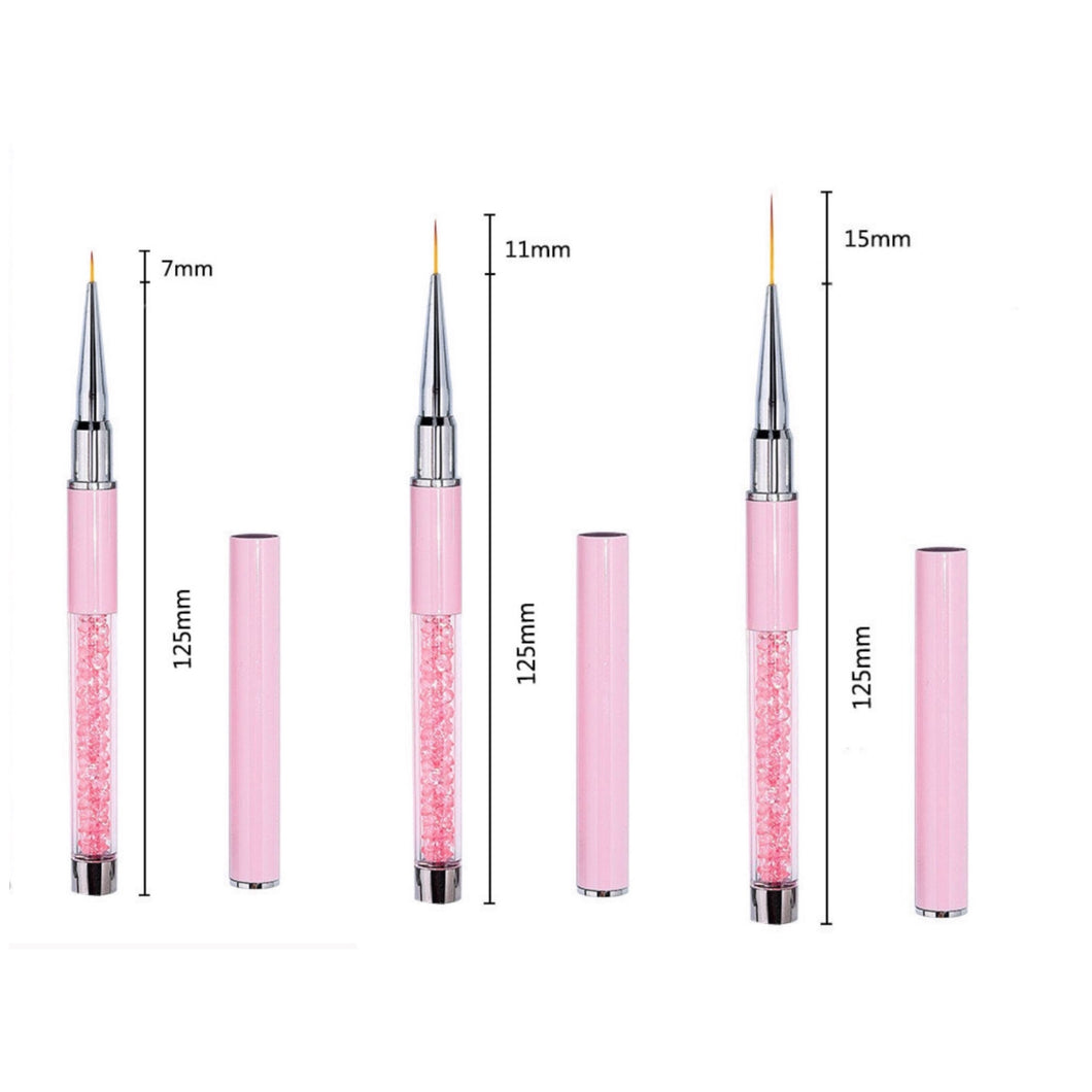 3pcs Liner Brush set 7mm, 11mm, 15mm