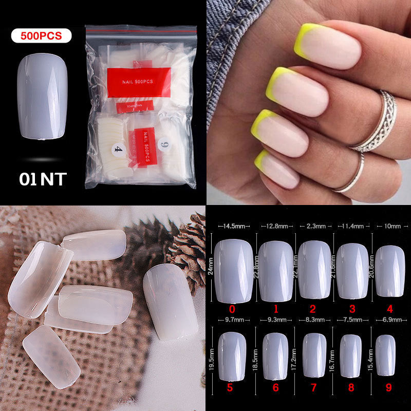 500pcs Pack Nail Tips For Manicure Extension