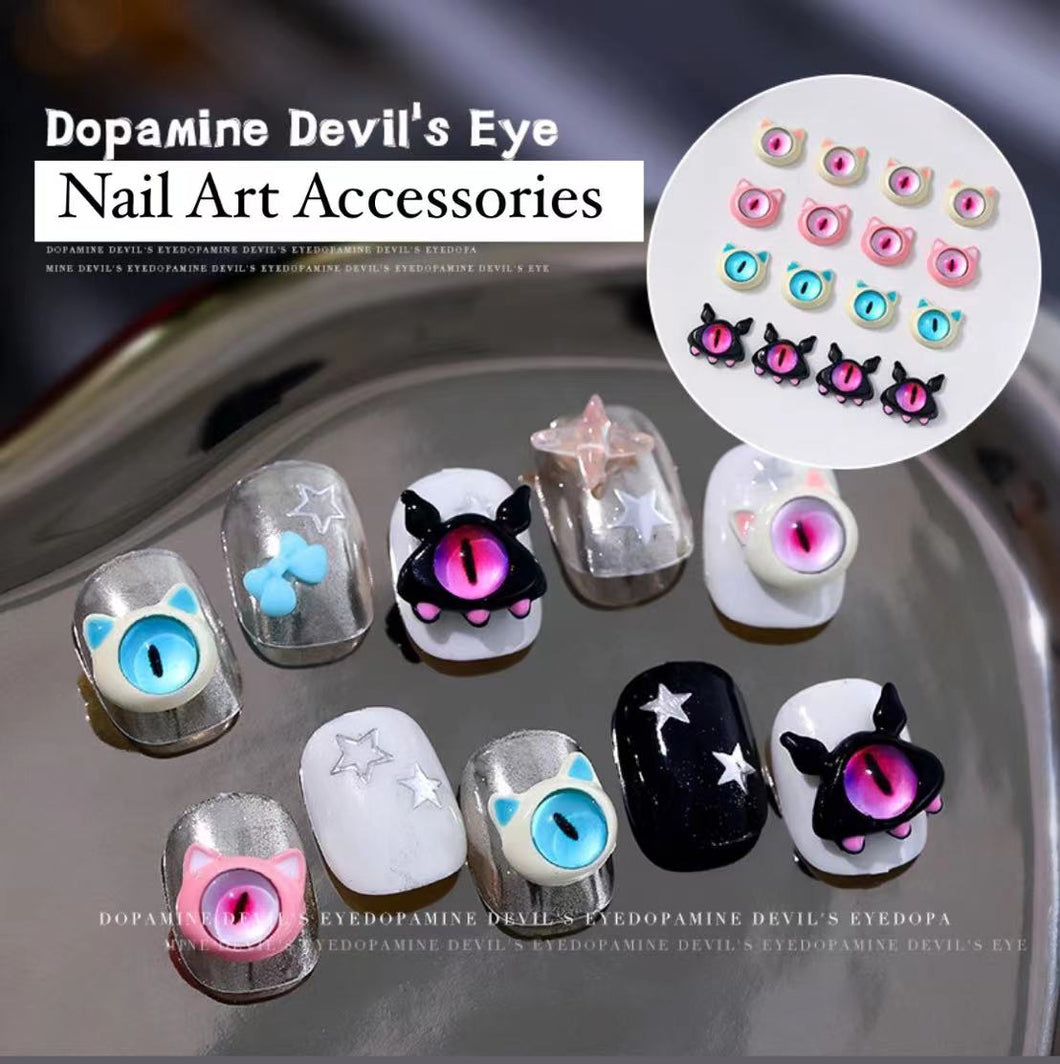 2pcs Set Dopamine cat Eye Charm Decoration