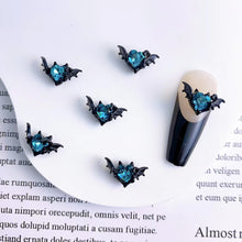 Load image into Gallery viewer, 2pcs pair Nail Charms feather with Diamond
