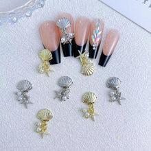 Load image into Gallery viewer, 2pcs pair Nail Charms Shell Beach Accessories
