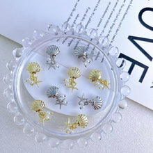 Load image into Gallery viewer, 2pcs pair Nail Charms Shell Beach Accessories

