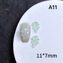 Load image into Gallery viewer, 2pcs pair Nail Charms Mermaid Beach Accessories
