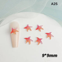Load image into Gallery viewer, 2pcs pair Nail Beach Charms Accessories Day-Night Effect
