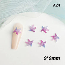 Load image into Gallery viewer, 2pcs pair Nail Beach Charms Accessories Day-Night Effect
