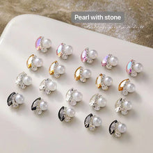 Load image into Gallery viewer, 2PCS Set Nail Diamond with Pearl 3D decoration
