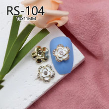 Load image into Gallery viewer, RS104- 2PCS Set Nail Flower Charm Trending decoration
