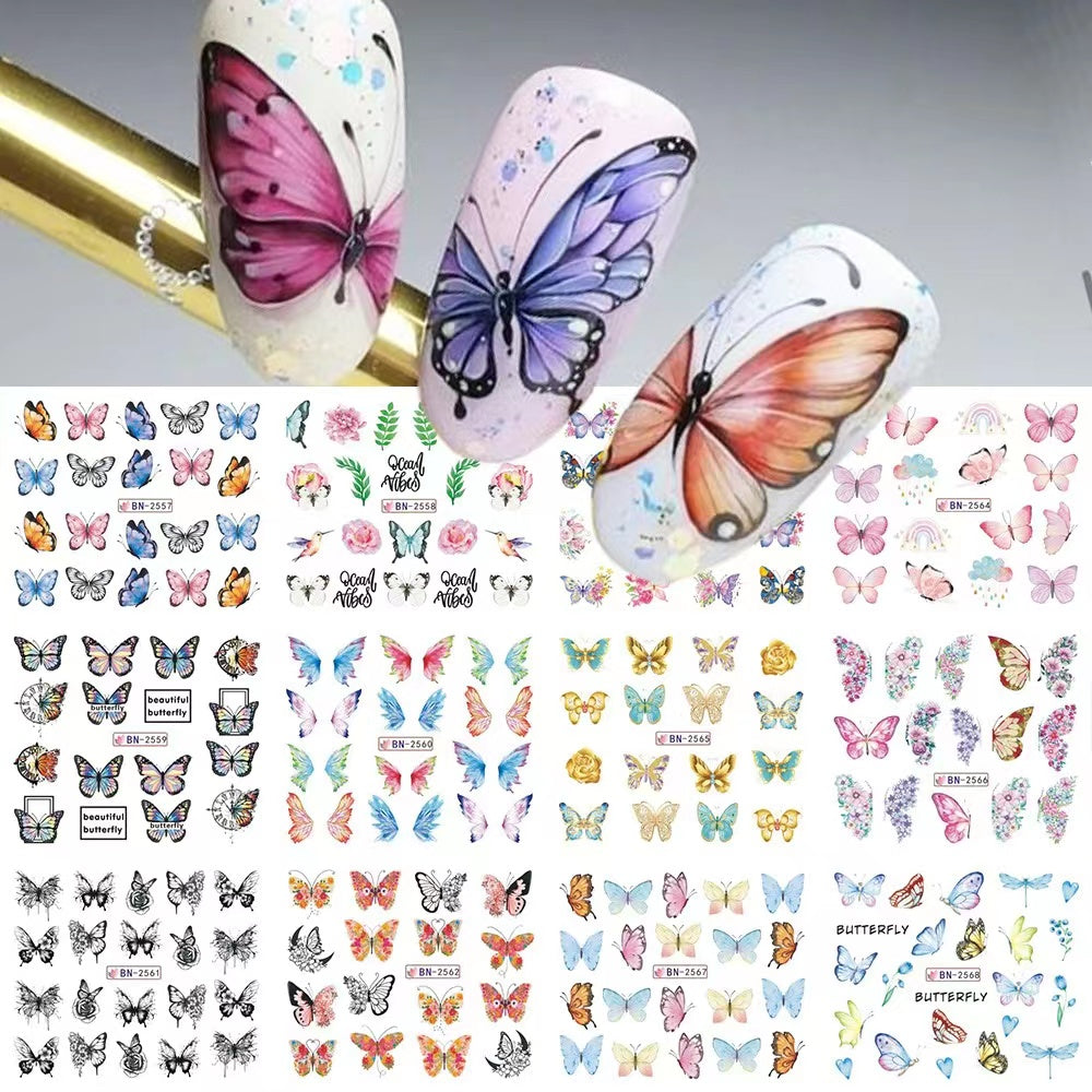BN2557-2568 Nail Art Water Decal Stickers