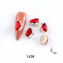 Load image into Gallery viewer, 2Pcs Pair Red Diamond pearl Charms
