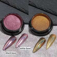 Load image into Gallery viewer, MP4 Holographic Mirror Chrome Nail Powder- Gold
