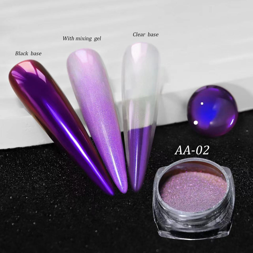Magic Mirror Chameleon Chrome Nail Powder- AA02