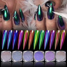 Load image into Gallery viewer, Magic Mirror Chameleon Chrome Nail Powder- AA12
