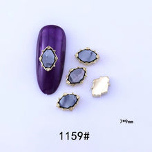 Load image into Gallery viewer, 2pcs Aget Stone Nail Charms
