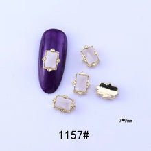 Load image into Gallery viewer, 2pcs Aget Stone Nail Charms

