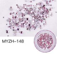 Load image into Gallery viewer, Mini small size Nail Art Rhinestones Multi-size Colorful stones
