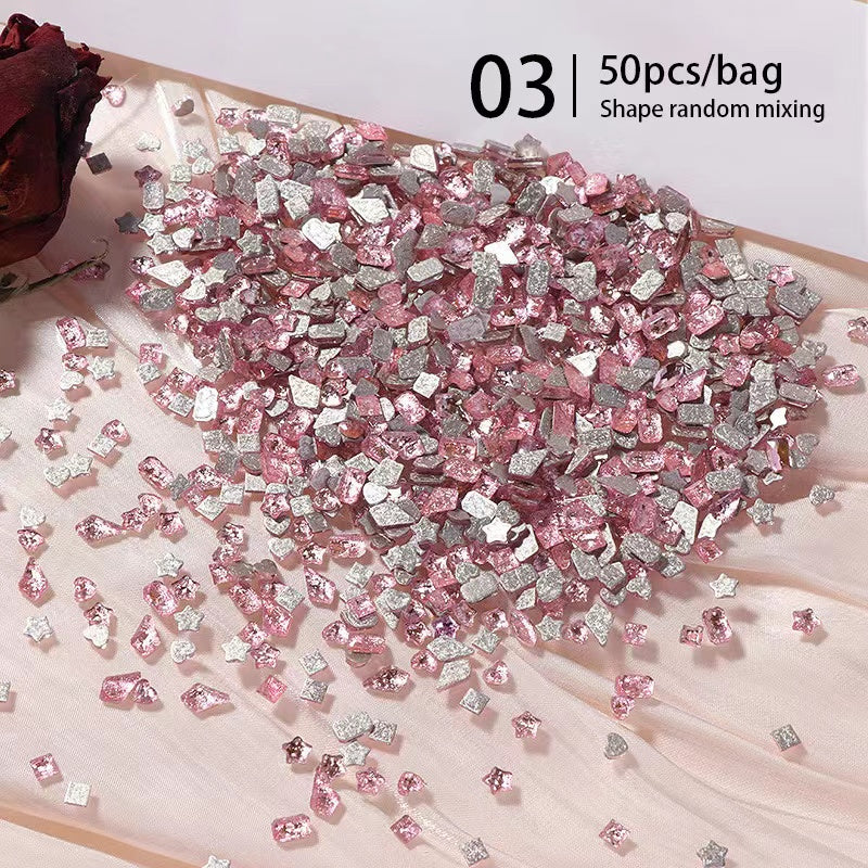 50pcs Mix Shape Nail Art Decoration Stones