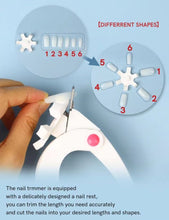 Load image into Gallery viewer, Nail Art Adjustable Nail Tip Cutter - Acrylic Nail Clipper for Artificial, Gel, and False Nails with Length Guide Wheel
