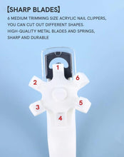 Load image into Gallery viewer, Nail Art Adjustable Nail Tip Cutter - Acrylic Nail Clipper for Artificial, Gel, and False Nails with Length Guide Wheel
