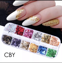 Load image into Gallery viewer, CBY Aluminum Nail Foil Flakes
