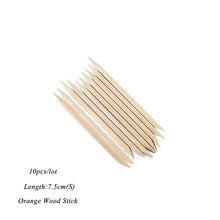 Load image into Gallery viewer, 100pcs Wooden Cuticle Pusher Orange Wood Sticks
