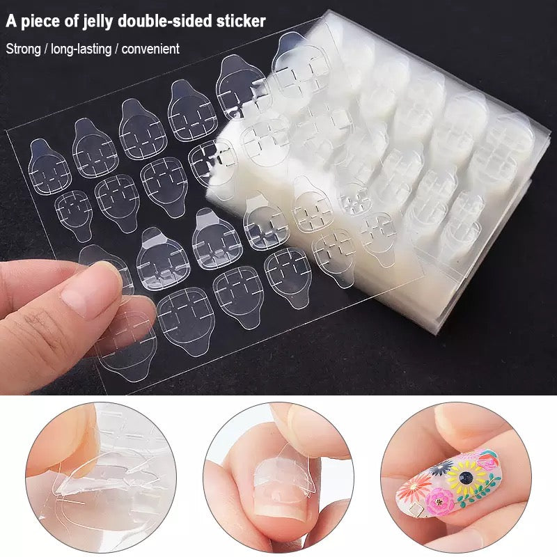 50pcs Set/ Press-on Nail Double Side Adhesive Glue Sheet