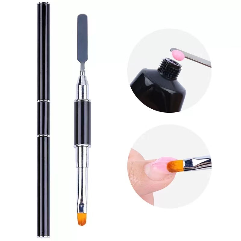Double Head UV Gel Nail Brush Poly Extension Brush