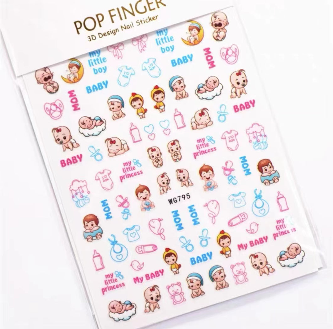 WG795 Baby Shower sticker