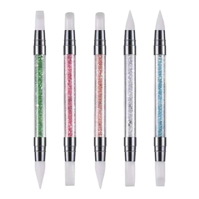 5pcs/Set Silicon Head Sculpture Mirror Brush